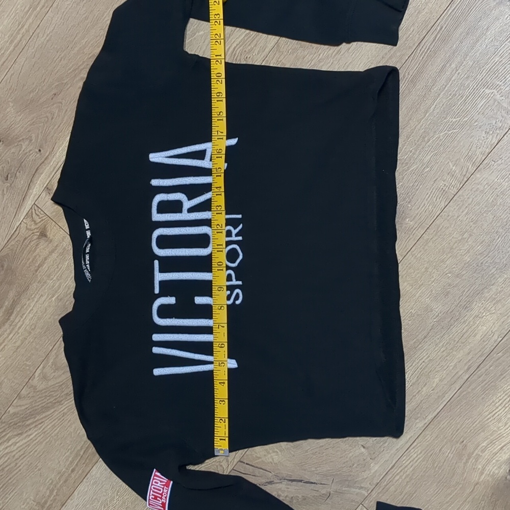 Victoria secret sport Black Cropped Sweatshirt Size S - Picture 5 of 8